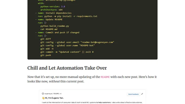 How to Update a GitHub Profile README Automatically