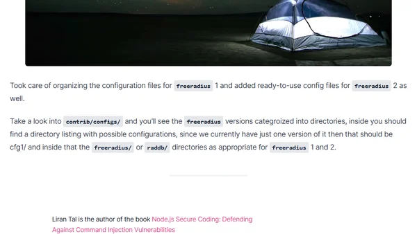 FreeRADIUS sample config files