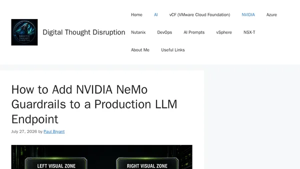 How to Add NVIDIA NeMo Guardrails to a Production LLM Endpoint