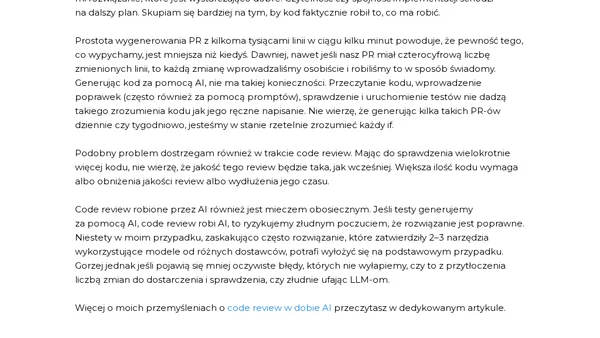 Dlaczego NIE warto delegować kodowania agentom AI