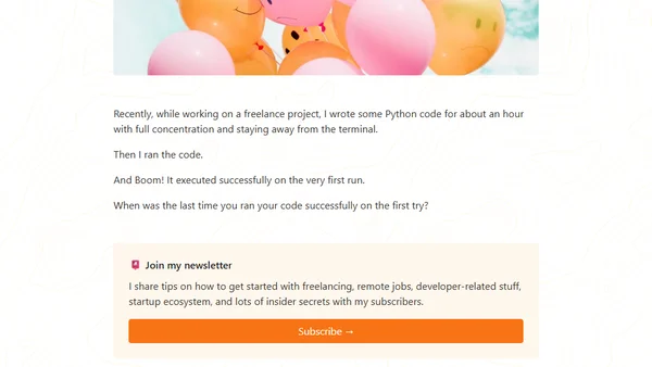 When was the last time you ran your code successfully on the first try?