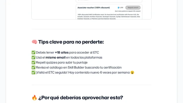 🎉 ¡Certifícate GRATIS en AWS! Vouchers 100% Free para niveles Foundational y Associate 🎓🚀 (Hasta el 31 Agosto 2025)
