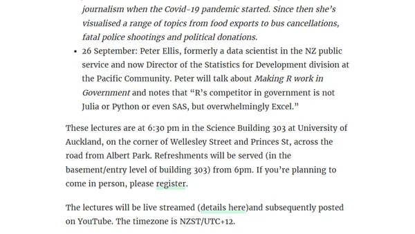 Ihaka Lectures