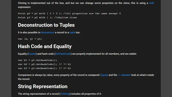C# Records