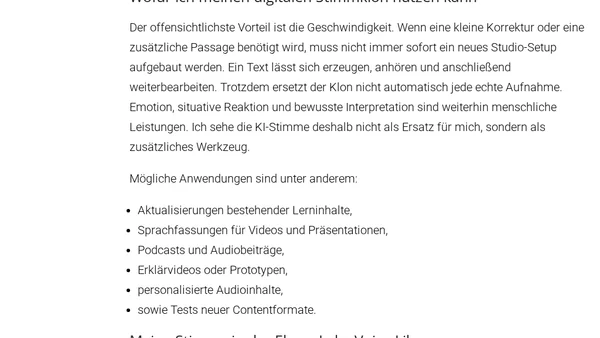 ElevenLabs: Wie ich meine eigene Stimme mit KI geklont habe