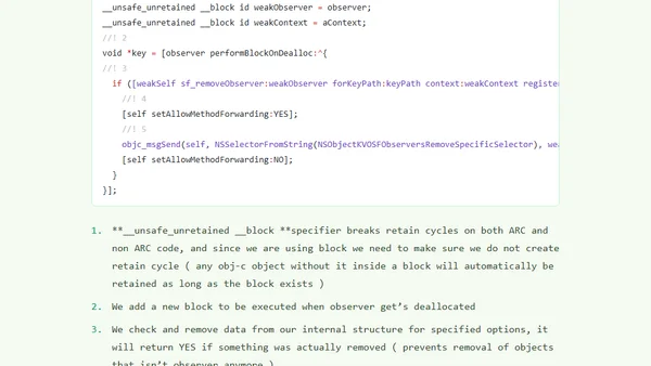 Automatic removal of NSNotificationCenter or KVO observers
