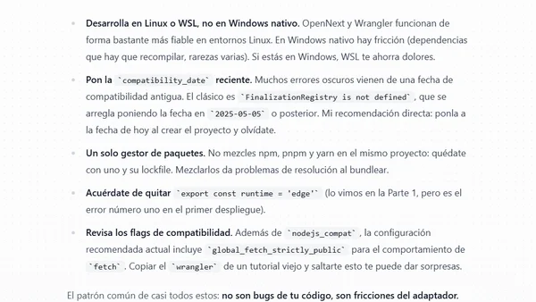 OpenNext en Cloudflare: los límites reales que me he encontrado (Parte 2)