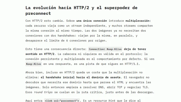 Keep-Alive no es Cache-Control: anatomía de una cascada de red