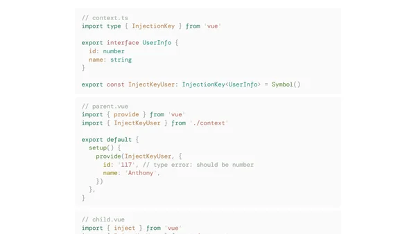Typed Provide and Inject in Vue