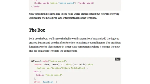 AMPonent, Webcomponent Building Library