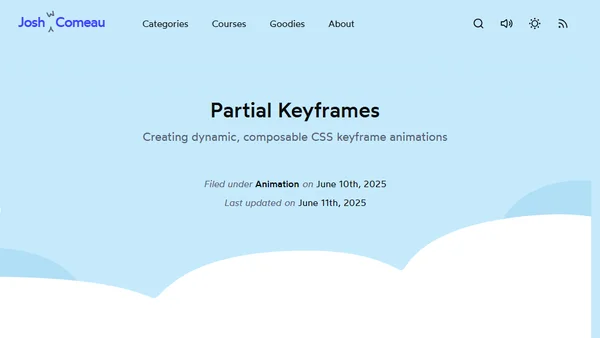 Partial Keyframes