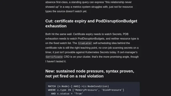 Your cluster is a graph: drift detection with Drasi and Cypher