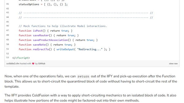 Using Lambda Functions To Short-Circuit Control Flow In ColdFusion
