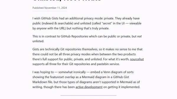 “Secret” GitHub Gists Are Unlisted, Not Private