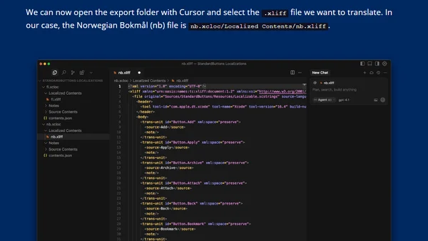 Using AI and Cursor to localize Xcode String Catalogs