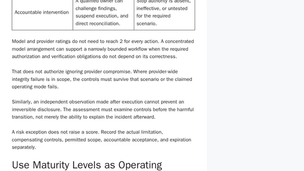 The Assurance Independence Model: Six Boundaries for Agentic AI