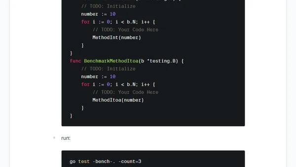 [Golang] Test Performance Function Standard - 1