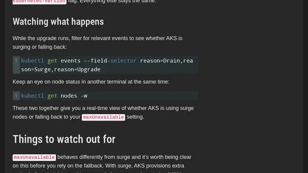 AKS MaxUnavailable Fallback Now in Preview