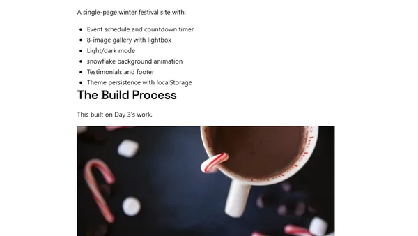 Advent of AI 2025 - Day 4: Building a Winter Festival Website with Goose