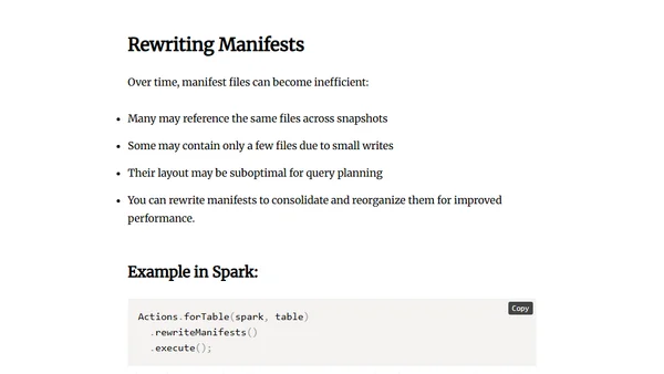 Avoiding Metadata Bloat with Snapshot Expiration and Rewriting Manifests