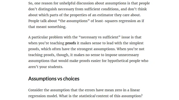 Assumptions
