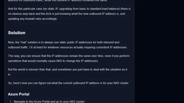 What do you do when AKS randomly changes IP address?