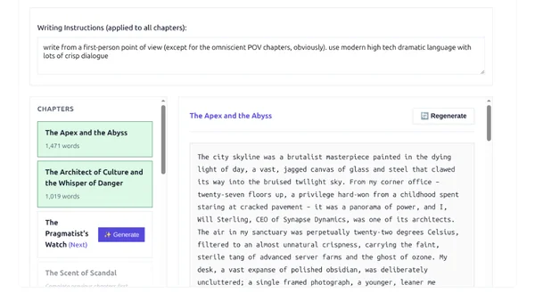 Vibe Coding 2 -- SnowMeth - an AI Novel-Writing Assistant