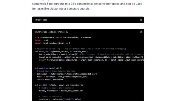 Creating document embeddings with Hugging Face's Transformers and Amazon SageMaker
