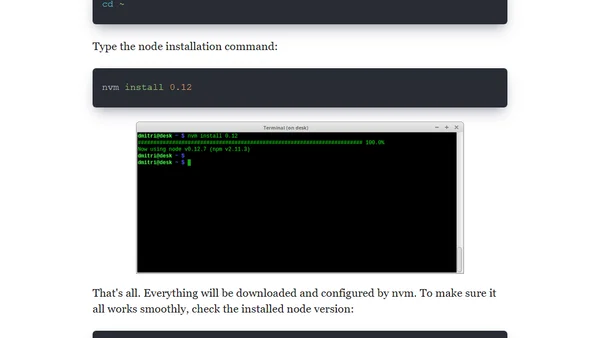 Install Node Like a Boss with nvm