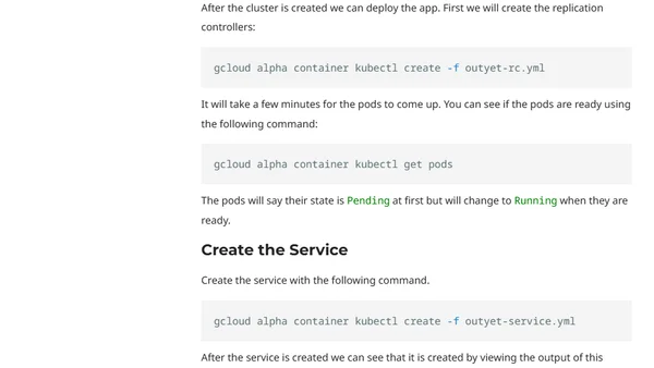 Deploying Go Servers with Kubernetes on Container Engine