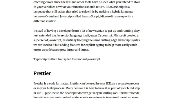 Deep Dive on Javascript Tooling (Bundlers, Linters, Oh MY!)