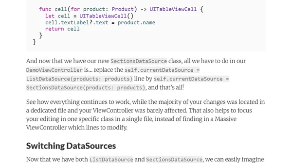 Using Dedicated Objects as Delegates & Datasources