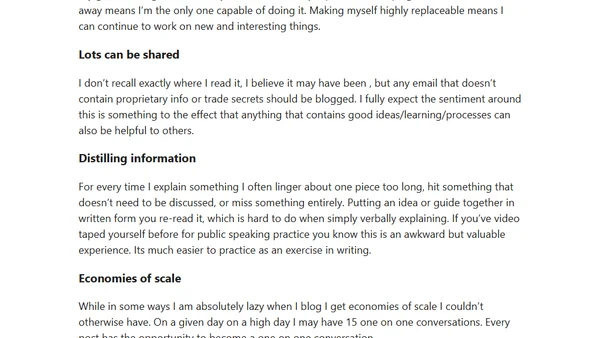 Why I Blog