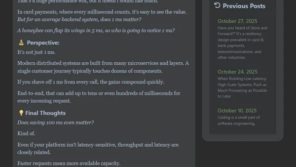 ⚡️Does saving 1 millisecond really matter?* Answer: more than you’d think.