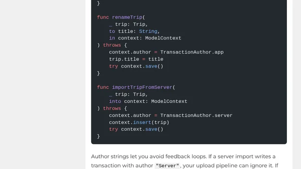 Observe SwiftData Changes Without Rebuilding Your Own Diff Engine