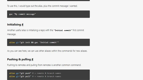 Git aliases for lazy developers