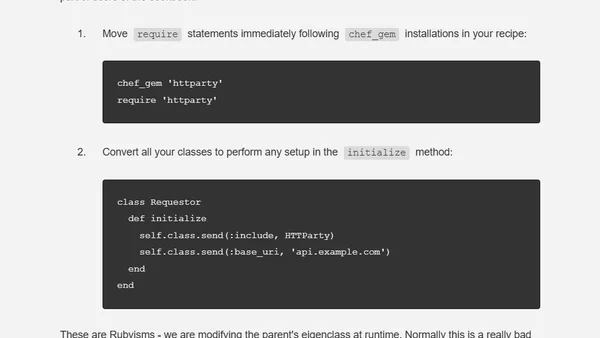 Using gems with Chef