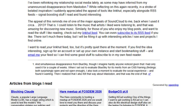 Using linkhut to signal-boost my bookmarks