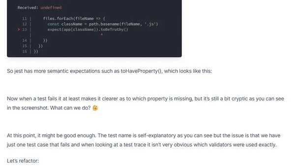 6 stages of refactoring a jest test case