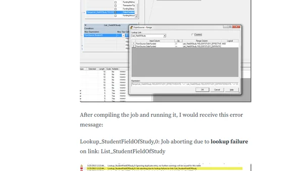 DataStage Range Lookup Failure – What Gives?