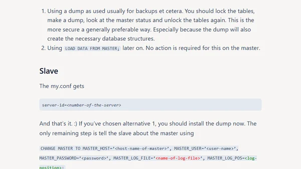 MySQL Replication