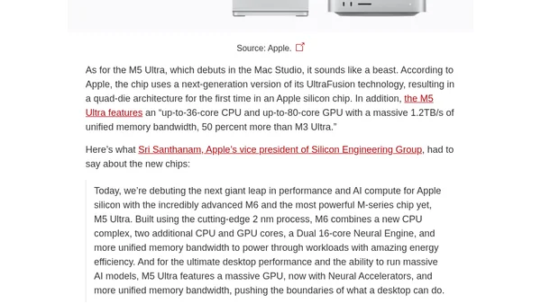 Apple Announces New M6 and M5 Pro Mac minis, Along with M5 Max and M5 Ultra Mac Studios