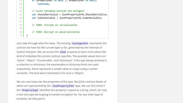 Encrypting Properties with System.Text.Json and a TypeInfoResolver Modifier (Part 1)