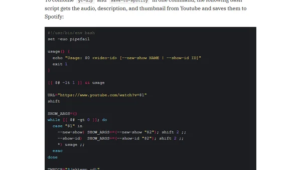 Save an audio file into your Spotify account via CLI