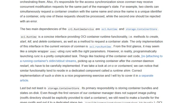 conman - [the] Container Manager: Inception