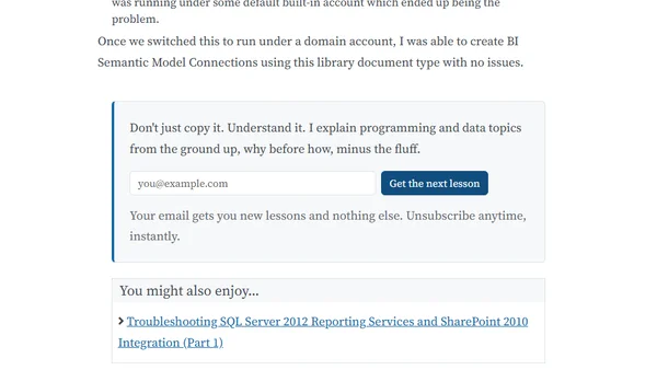 Troubleshooting SQL Server 2012 Reporting Services and SharePoint 2010 Integration (Part 2)