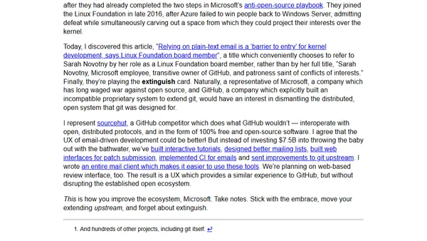 Embrace, extend, and finally extinguish - Microsoft plays their hand