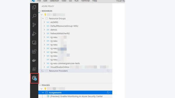 Understanding Azure Policies with Visual Studio Code