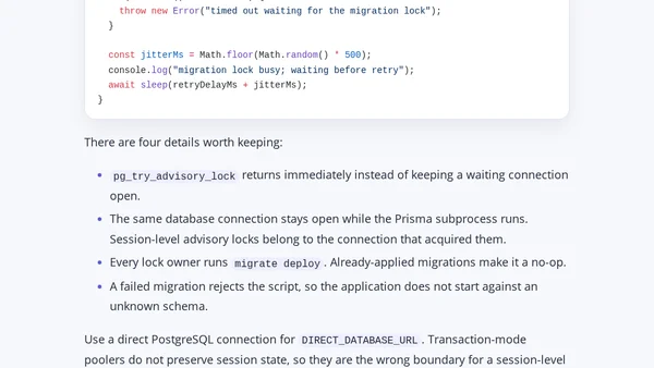 When Three Kubernetes Pods Try to Run One Database Migration