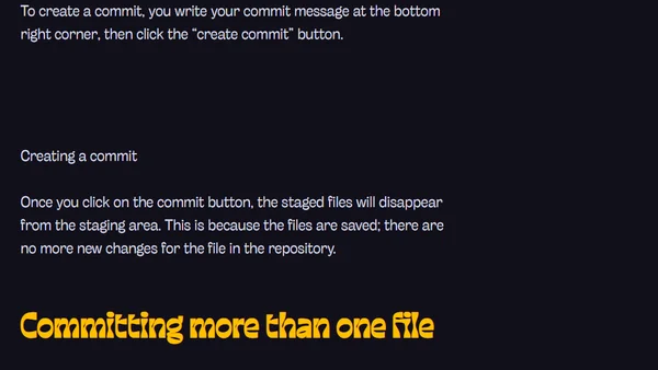 Your first Git commit
